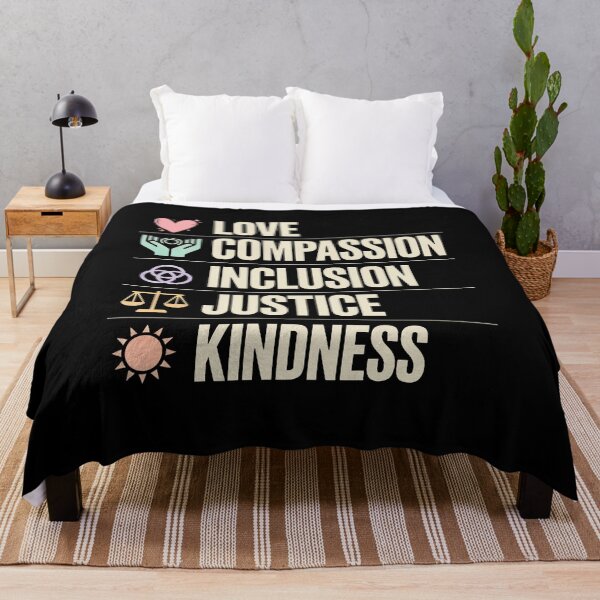 Item preview, Love Compassion Inclusion Justice Positivity Gift designed and sold by Say It With Ink.