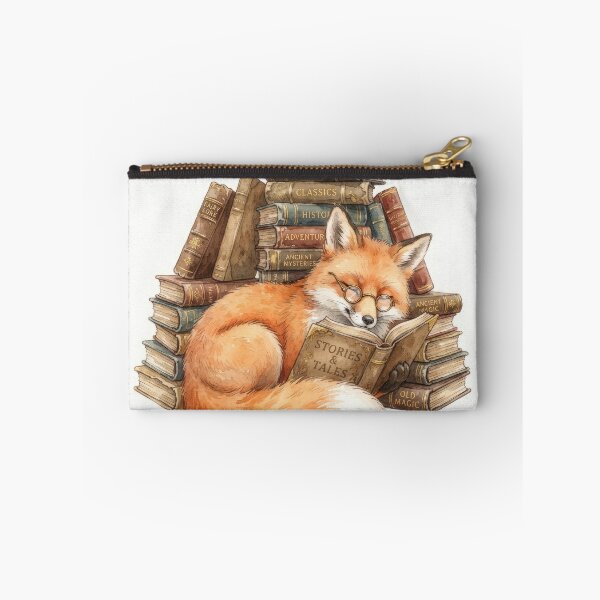 Item preview, Cozy Sleeping Fox Reading Books Watercolor Art designed and sold by Rahat3344.