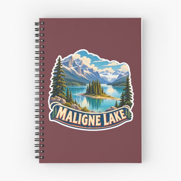 Item preview, Maligne Lake Jasper National Park Vintage Travel Print designed and sold by PinUpPizzazz.