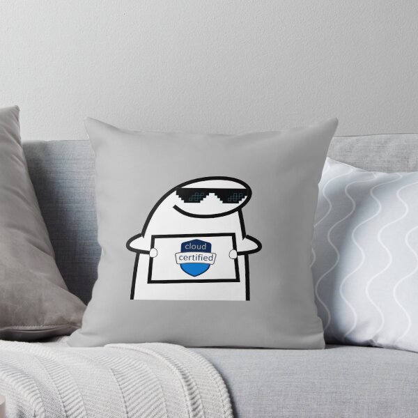 Aperçu de l'œuvre Conception de badge certifié cloud | Couleurs Microsoft Azure | Autocollant | Stickers technologiques | Pin's | Mème | Chat créée et vendue par I am Certified Designs.