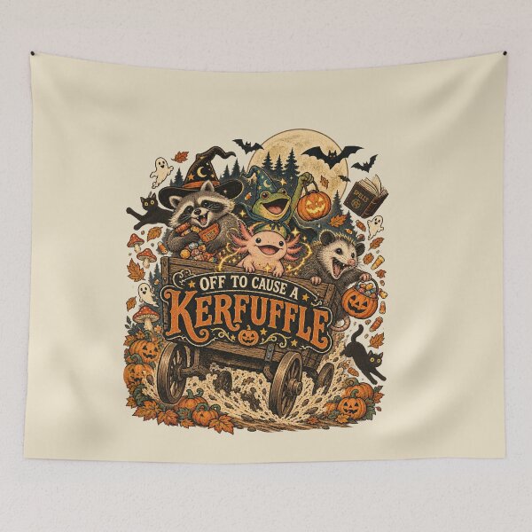 Item preview, Cute Halloween Animals Kerfuffle – Vintage Spooky Woodland Creature Design designed and sold by xghambo.