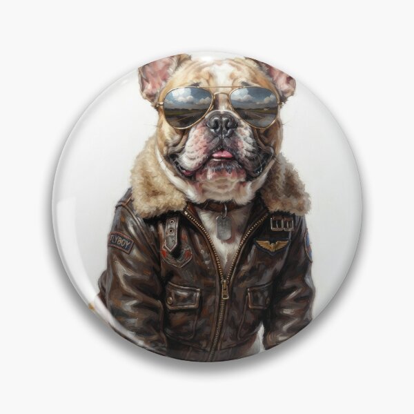 Item preview, Cool French Bulldog Aviator Pilot Dog Art designed and sold by Rahat3344.