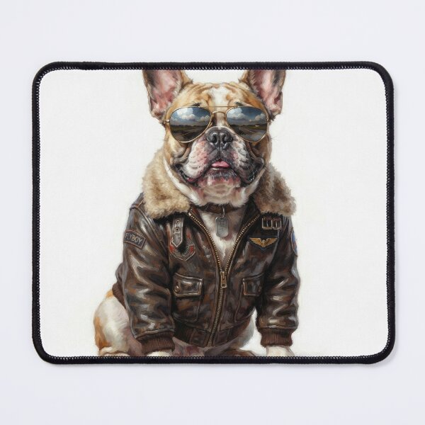 Item preview, Cool French Bulldog Aviator Pilot Dog Art designed and sold by Rahat3344.