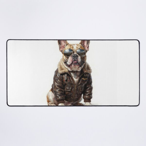 Item preview, Cool French Bulldog Aviator Pilot Dog Art designed and sold by Rahat3344.