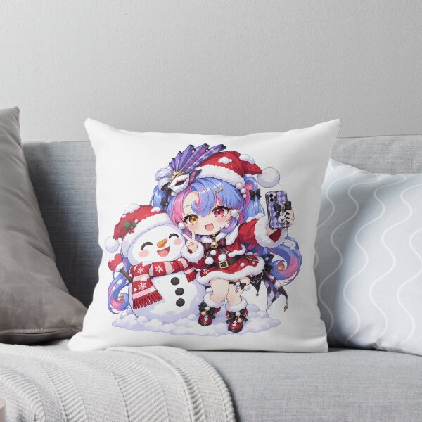 Item preview, Roccia Wuthering Waves Christmas Chibi Snowman Selfie designed and sold by mildaclairmo.