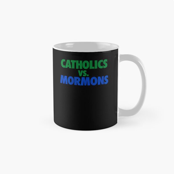 Item preview, Catholics Vs Mormons Funny Religious Rivalry Quote Fans designed and sold by snailslowdance.