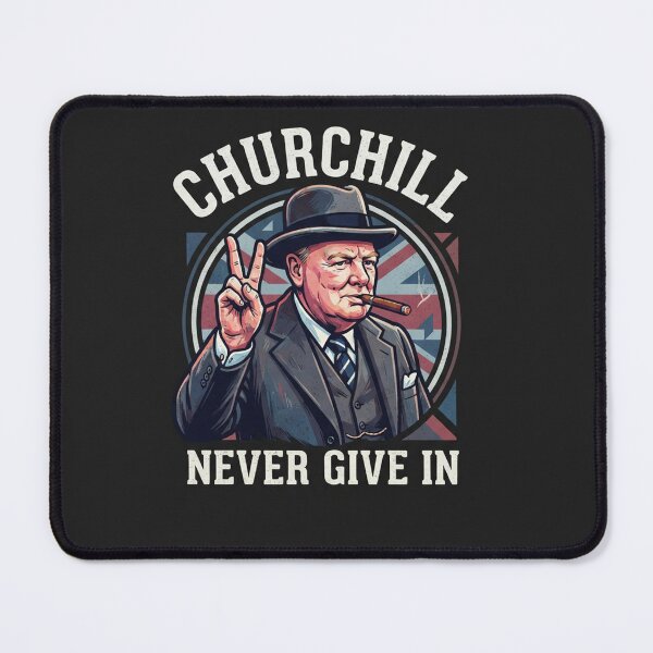 Item preview, Inspiring Winston Churchill Never Give In Quote designed and sold by Owcomm.