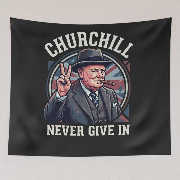 Item preview, Inspiring Winston Churchill Never Give In Quote designed and sold by Owcomm.