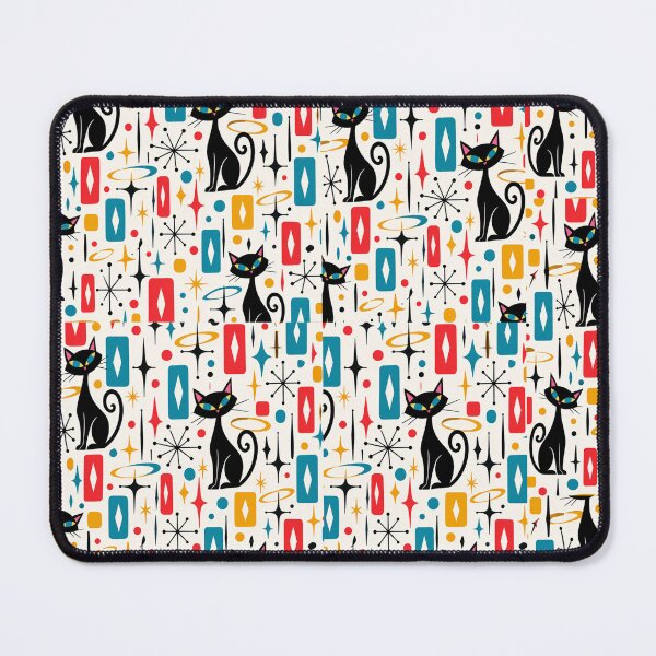 Item preview, Mid Century Cat | Retro Modern Feline Art | Vintage 60s Inspired Design designed and sold by flowerpower999.