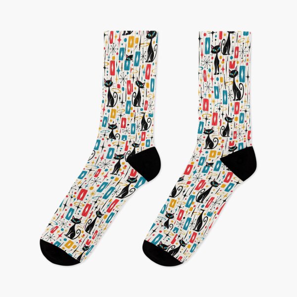 Item preview, Mid Century Cat | Retro Modern Feline Art | Vintage 60s Inspired Design designed and sold by flowerpower999.
