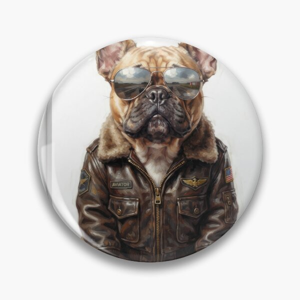 Item preview, Cool French Bulldog Aviator Pilot Canvas Art designed and sold by Rahat3344.