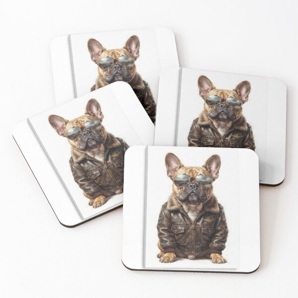 Item preview, Cool French Bulldog Aviator Pilot Canvas Art designed and sold by Rahat3344.