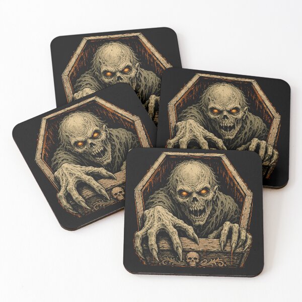 Item preview, Zombie Rising from the Coffin – Dark Halloween Horror Art designed and sold by Stinky Lincy's Apparel Company.