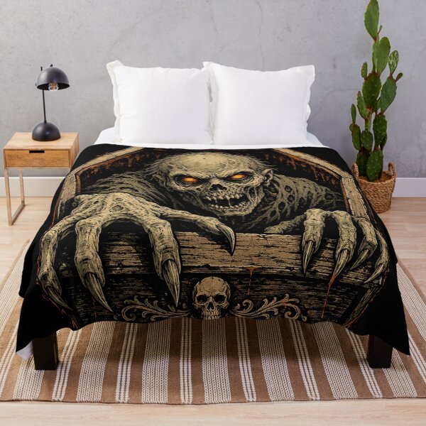 Item preview, Zombie Rising from the Coffin – Dark Halloween Horror Art designed and sold by Stinky Lincy's Apparel Company.