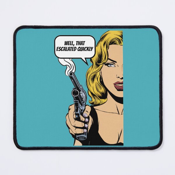 Item preview, Comic book Pop art woman with gun. designed and sold by hitNmiss.