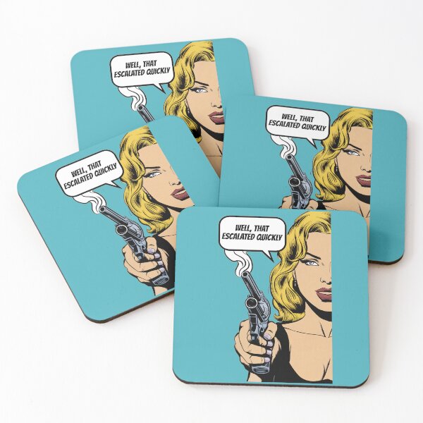 Item preview, Comic book Pop art woman with gun. designed and sold by hitNmiss.