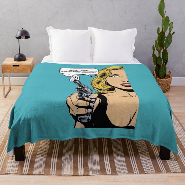 Item preview, Comic book Pop art woman with gun. designed and sold by hitNmiss.