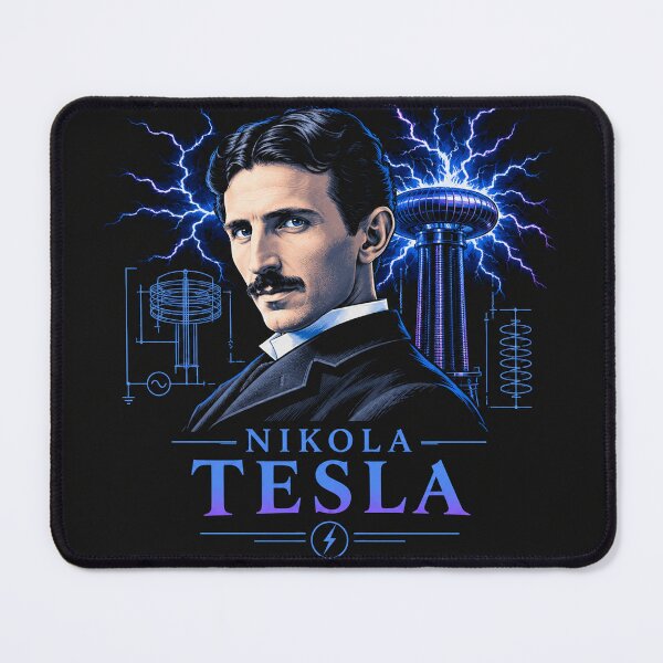 Item preview, Nikola Tesla Electric Genius Portrait Illustration designed and sold by Owcomm.
