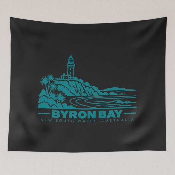 Item preview, Byron Bay New South Wales Australia Line Art Travel Poster designed and sold by CMYKStudio.