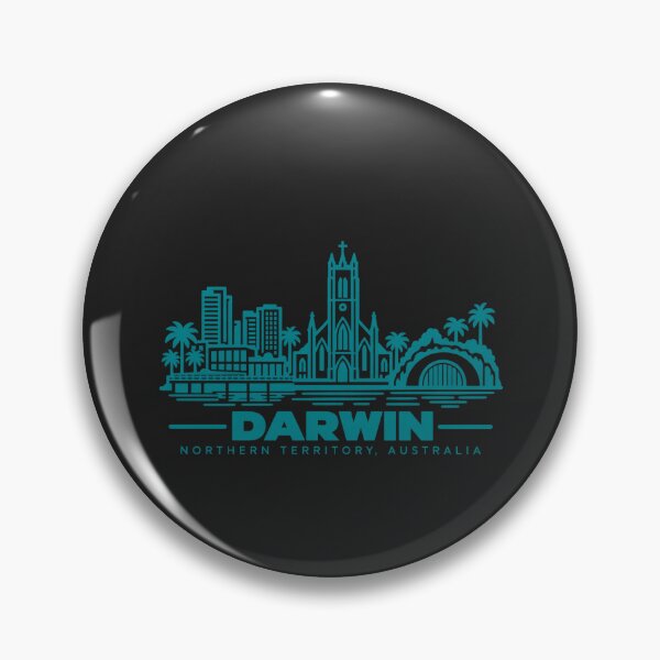 Item preview, Darwin Northern Territory Australia Line Art Skyline Poster designed and sold by CMYKStudio.