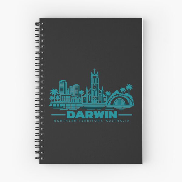 Artikelvorschau, Darwin, Northern Territory, Australien – Linienkunst-Skyline-Poster entworfen und verkauft von CMYKStudio.