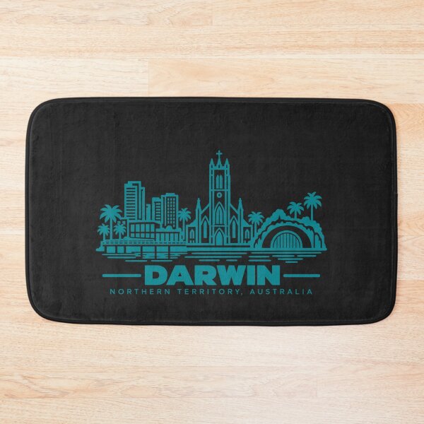 Aperçu de l'œuvre Affiche de la skyline de Darwin, Territoire du Nord, Australie (dessin au trait) créée et vendue par CMYKStudio.