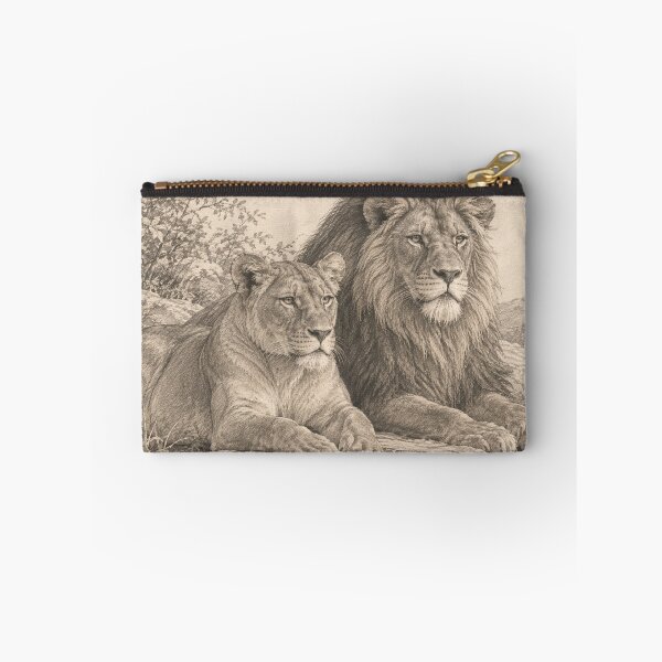 Item preview,  Majestic Lion and Lioness Vintage Wildlife Art designed and sold by HeartofDesigns.