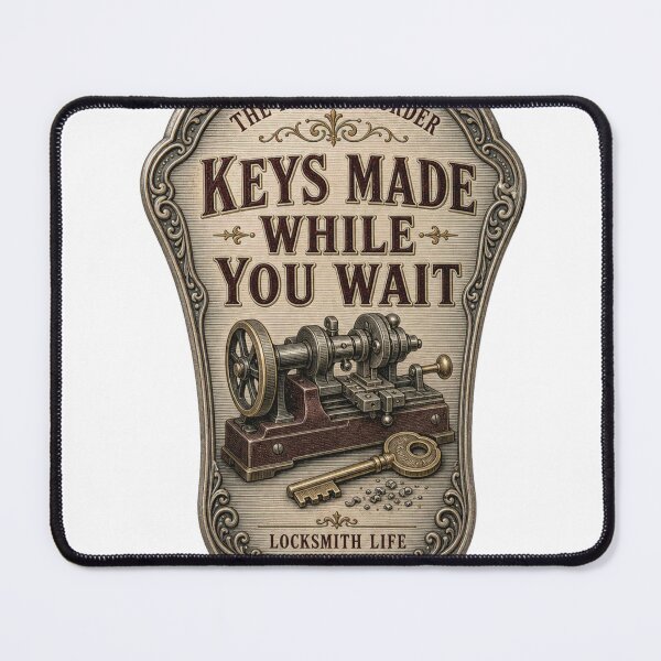 Item preview, Keys Made While You Wait Locksmith emblem designed and sold by BoosterShop.