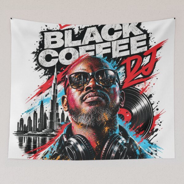 Item preview, Black Coffee DJ Afro House Music – Gritty Street Art designed and sold by BrightNook.