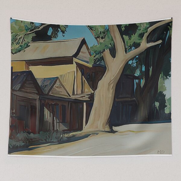 Item preview, Old chinatown carson city nevada 1937 designed and sold by VeilOfPigments.