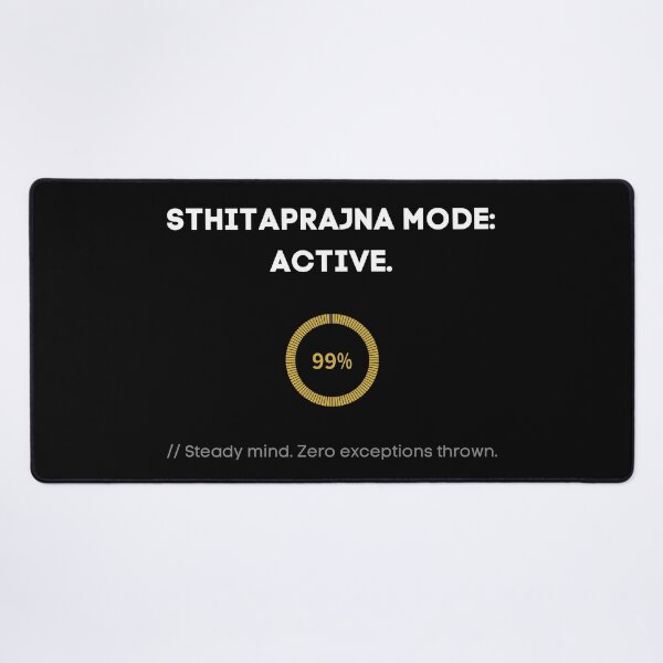 Item preview, Sthitaprajna Mode Active Funny Coding Logic Mindset T-Shirt designed and sold by Jibon Pothiker Diary.