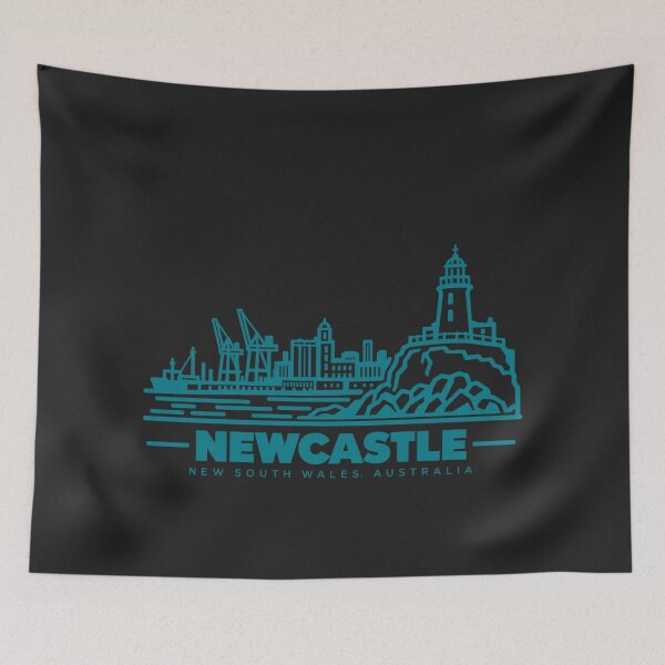 Artikelvorschau, Newcastle New South Wales Australien Linienkunst-Skyline-Poster entworfen und verkauft von CMYKStudio.