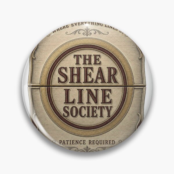 Item preview, The Shear Line Society pin cylinder emblem designed and sold by BoosterShop.