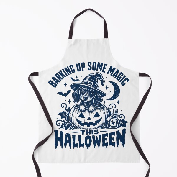 Item preview, Barking Up Some Magic – Funny Dachshund Halloween Witch designed and sold by Bossy Dogs Co..