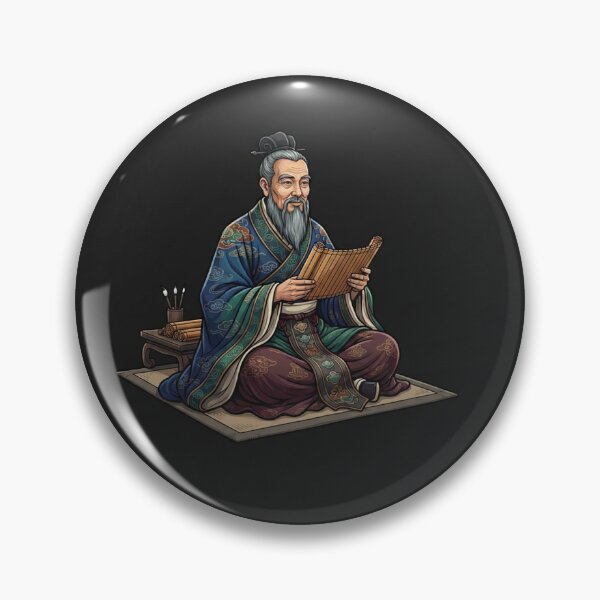 Item preview, Wise Confucius Reading Ancient Bamboo Scroll designed and sold by Owcomm.