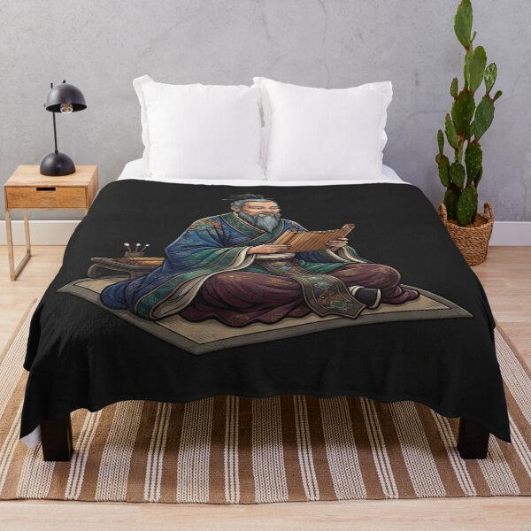 Item preview, Wise Confucius Reading Ancient Bamboo Scroll designed and sold by Owcomm.