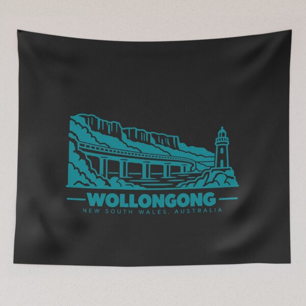 Item preview, Wollongong New South Wales Australia Line Art Coastline Poster designed and sold by CMYKStudio.