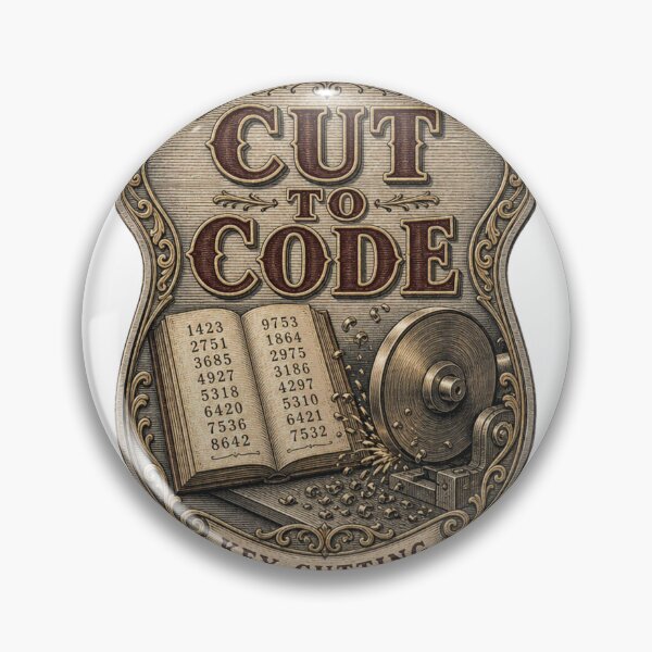 Item preview, Cut To Code Key Milling Workshop Emblem designed and sold by BoosterShop.