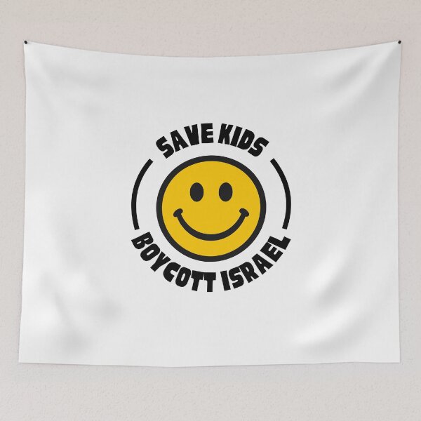 Item preview, Save Kids Boycott Israel - Happy Face BDS Human Rights, Free Palestine Merch designed and sold by Forbidden Merch.