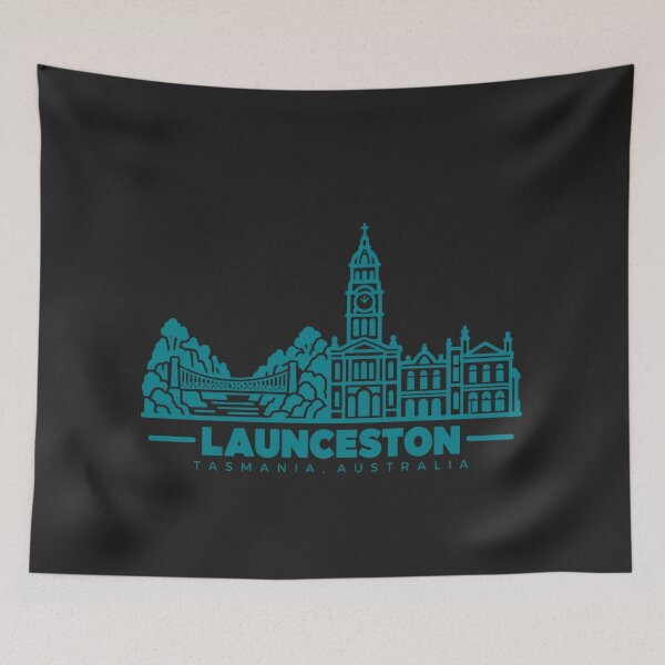 Item preview, Launceston Tasmania Australia Line Art Landmark Poster designed and sold by CMYKStudio.