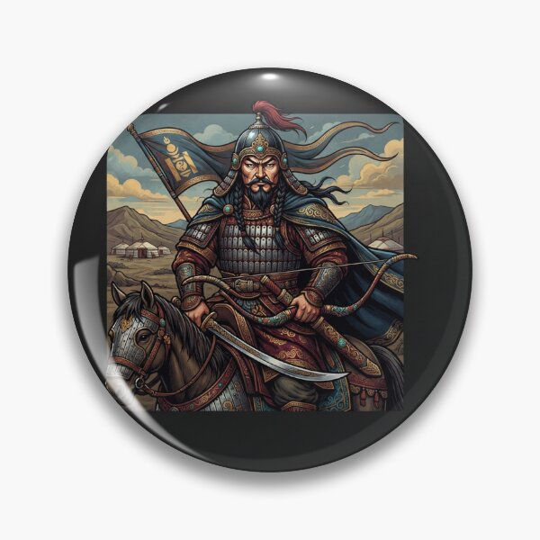 Item preview, Genghis Khan Warrior On Horseback Illustration    designed and sold by Owcomm.