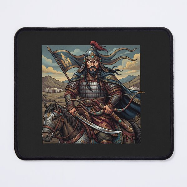 Item preview, Genghis Khan Warrior On Horseback Illustration    designed and sold by Owcomm.
