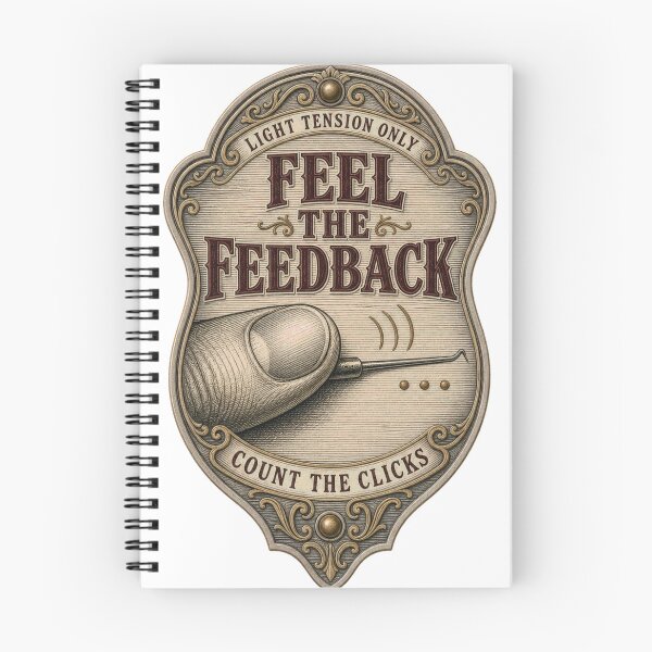 Item preview, Feel The Feedback single pin picking emblem designed and sold by BoosterShop.
