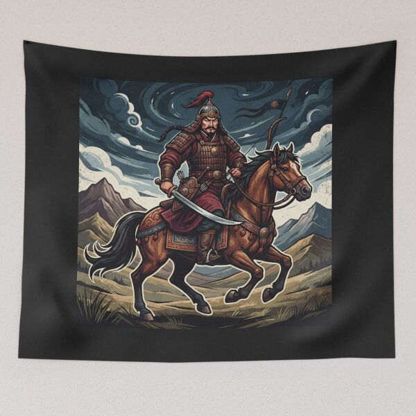 Item preview, Genghis Khan Warrior On Horseback Emperor    designed and sold by Owcomm.