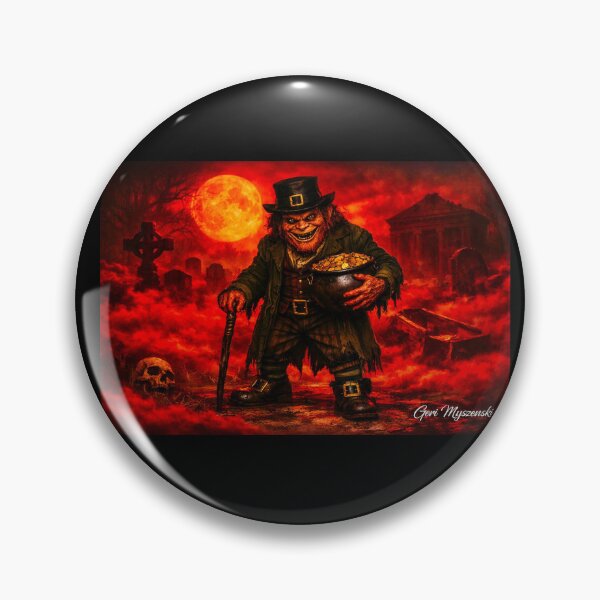 Item preview, Blood Moon Leprechaun – Horror Graveyard Gold designed and sold by The Art Queen Of Michigan .