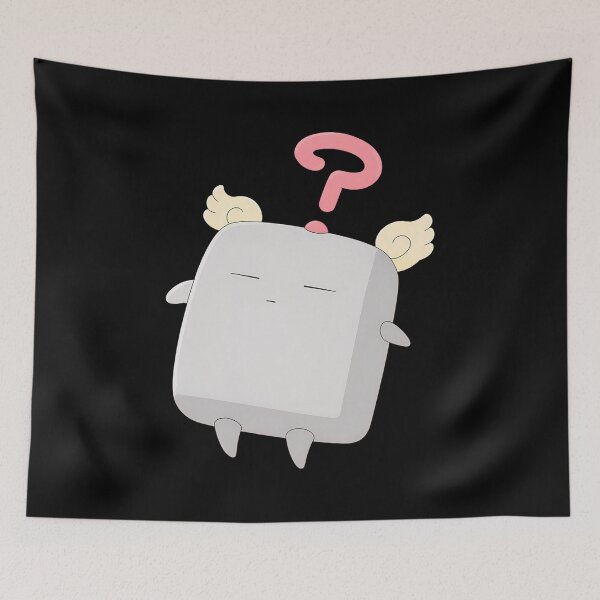 Item preview, Curious Cube Creature with Wings Art designed and sold by Bloowardi.