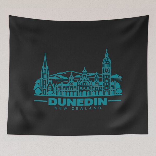 Item preview, Dunedin New Zealand Line Art Skyline Poster designed and sold by CMYKStudio.
