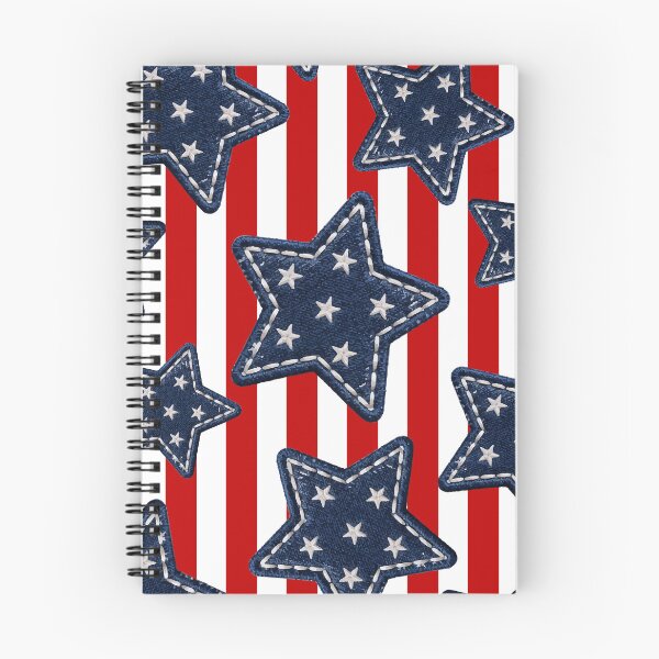 Item preview, Patriotic American Flag US USA United States of America Denim Stars: 4th of July Red and White Stripes Pattern designed and sold by Kat Designs Store.