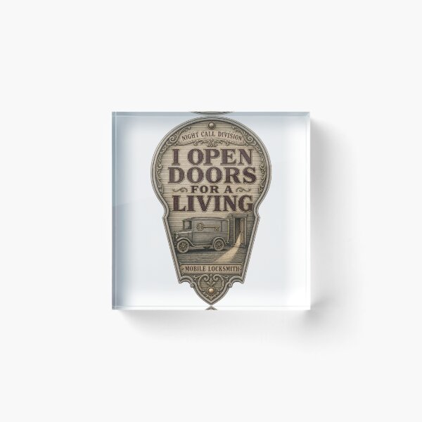 Item preview, I Open Doors For A Living Mobile Locksmith Emblem designed and sold by BoosterShop.