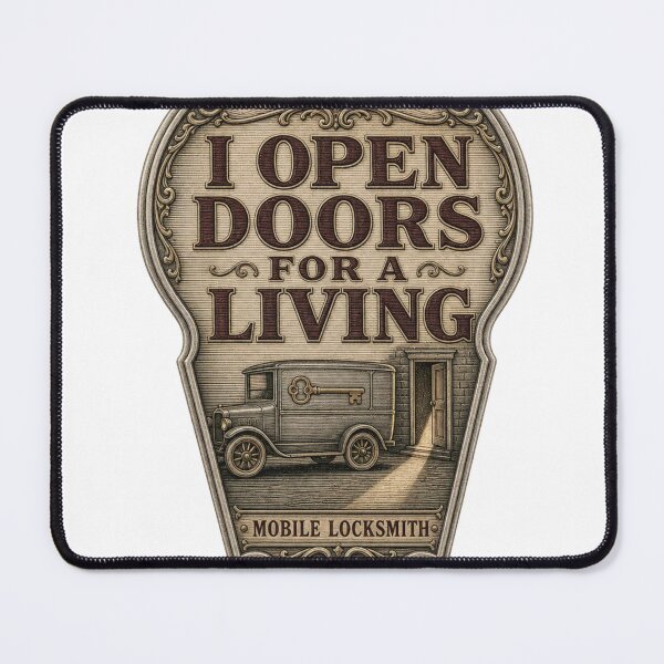 Item preview, I Open Doors For A Living Mobile Locksmith Emblem designed and sold by BoosterShop.